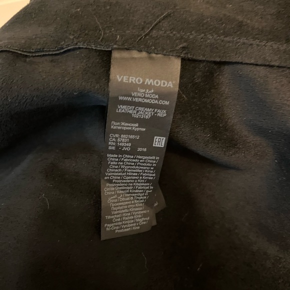 Veto Moda vegan leather jacket with faux suede lining - Picture 2 of 8